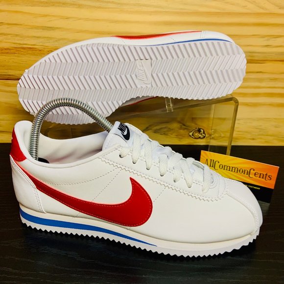 New Nike Classic Cortez Leather USA Red White Blue - Picture 7 of 8